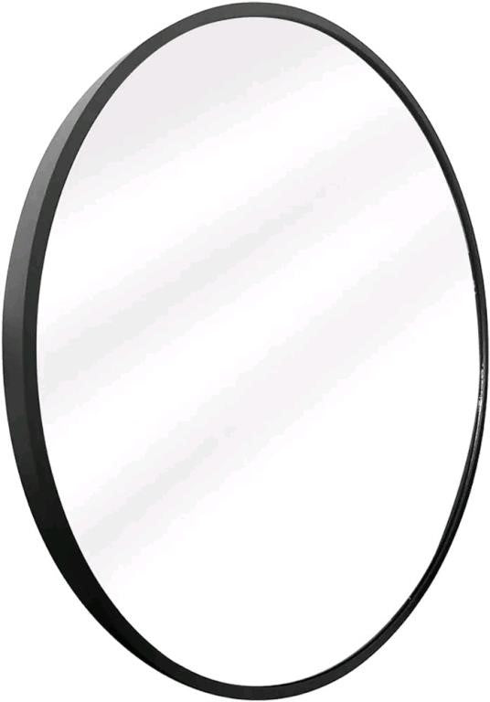 Bathroom Round Mirror 20-Inch, Black
