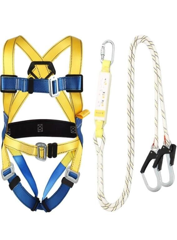 Full Body Harness 5-Point Adjustment Chrome Alloy Steel