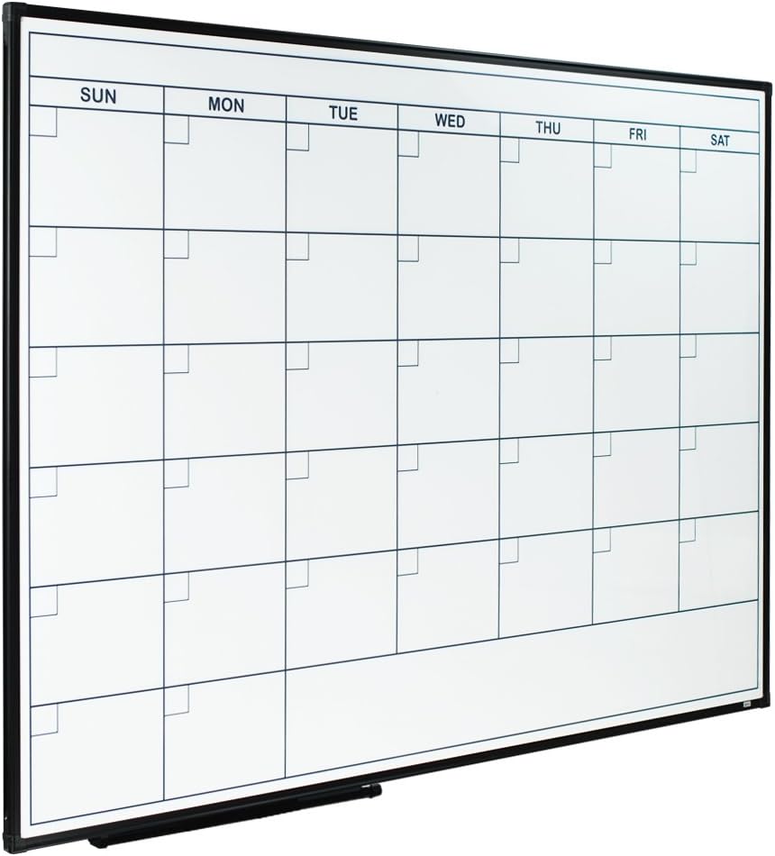 Calendar Whiteboard Lockways Dry Erase