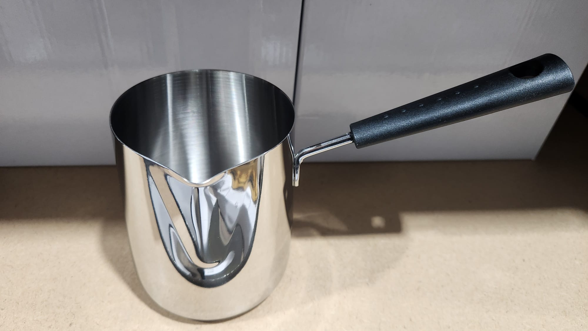 SMALL MILK CUP SILVER STAINLESS STEEL