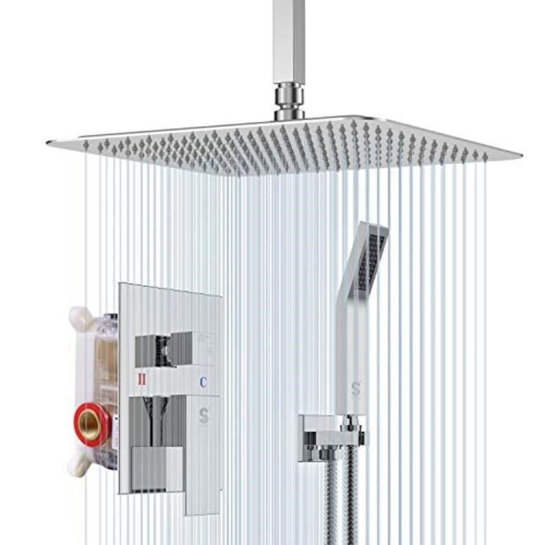SR SUN RISE 12 Inches Ceiling Mounted Shower System CA-C1203 70.00 70.00 Rain Mixer Shower Faucet Set