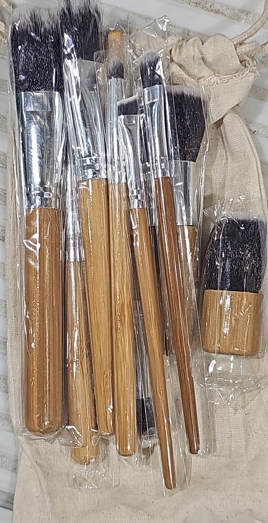 10 PC Bamboo brush set