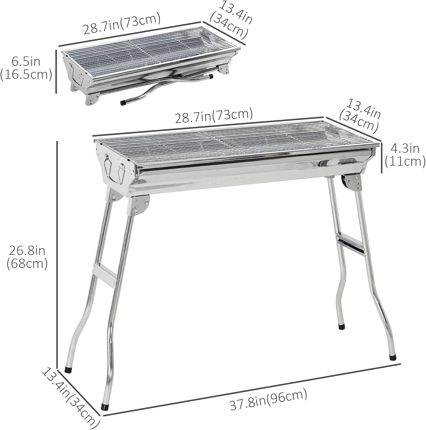 Portable Outdoor Charcoal BBQ Grill