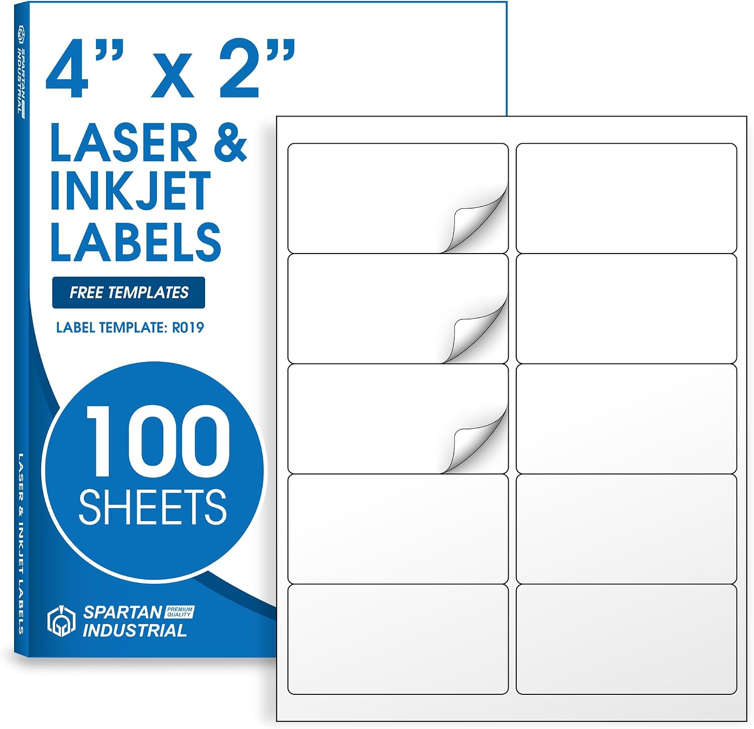 Spartan Industrial 4" X 2" Printable Shipping Address Labels, Template R019