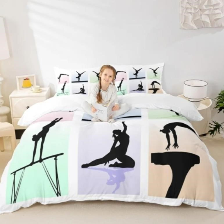 Erosebridal Black Girl Gymnastics Duvet Cover Queen