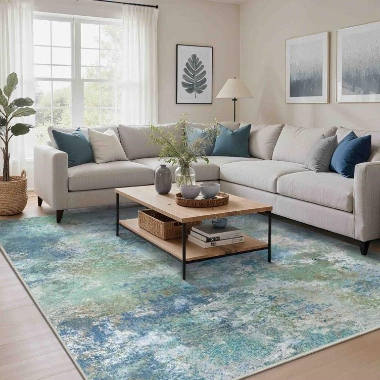 Area Rugs for Living Room, Machine Washable Rugs