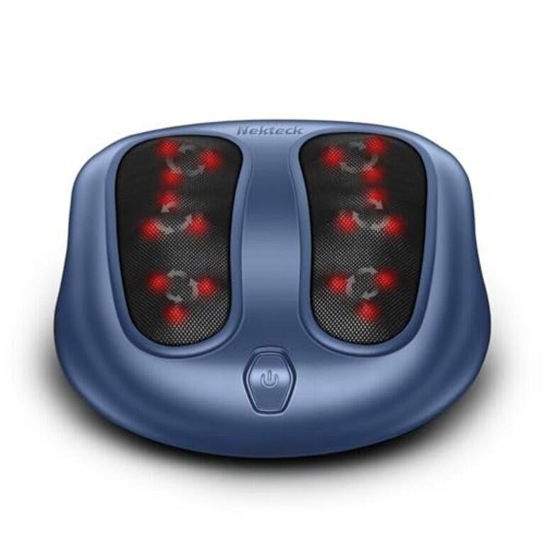 Nekteck Foot Massager with Heat, Shiatsu Foot Massager for Neuropathy, Plantar Fasciitis, Electric Heated Foot Massage Machine for Pain Relief and Circulation
