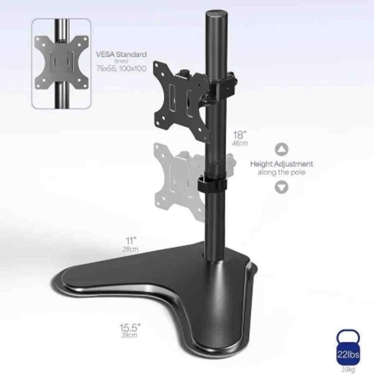 VIVO Single Monitor Desk Stand, Holds Screens up to 32 inch