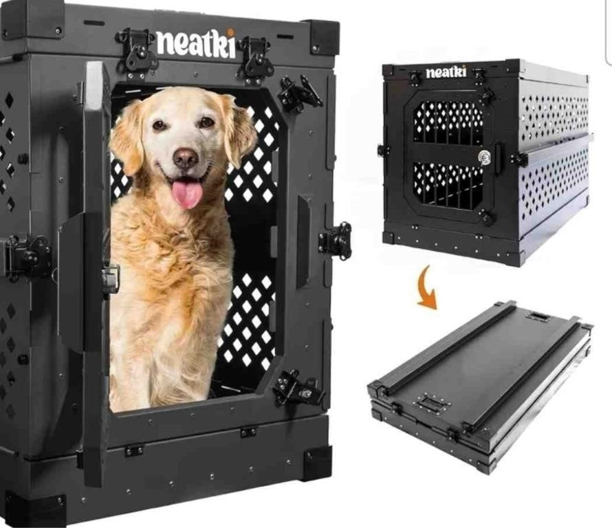 34-Inch Collapsible Heavy-Duty Dog Crate