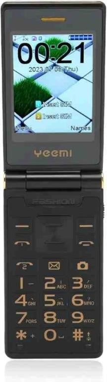 YEEMI Dual Card Dual Standby Elderly Cell Phone 2G with 4800mAh Battery for Call (Black)