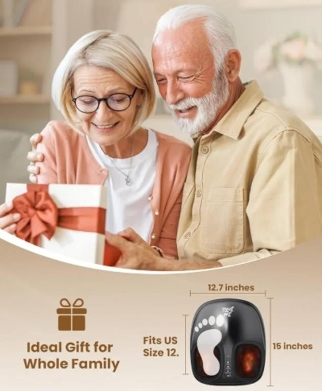 BOB AND BRAD Foot Massager with Heat and Remote, Christmas Gifts for Women Men Mom Dad, Shiatsu Deep Kneading Foot Massager Warmer Machine for Circulation