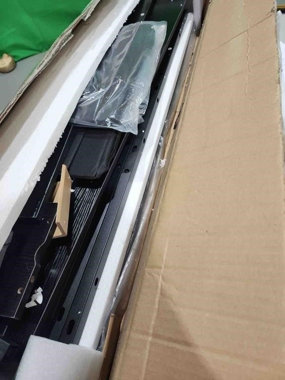 Cyclysio Upholstered Headboard with 2 Drawers, Twin Size Headboards with Storage Shelves, Bed Headboard with LED Lights & Charging Station, Black -