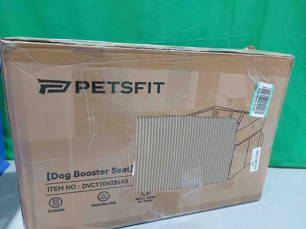 Petsfit Dog Car Seat Medium Sized Dog or 2 Small Dogs with Patent Buckles, Washable Pad, Upgraded Dog Booster Car Seat for Dogs Up to 45 lbs, Medium, Light Grey