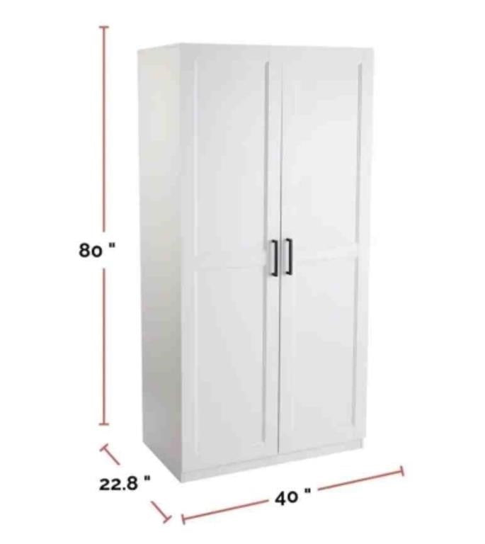 Canvas Kelsey Wardrobe, Large, White