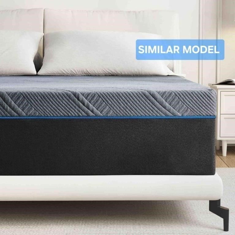 King Mattress, 12 Inch Gel Memory Foam Mattress, BLUE