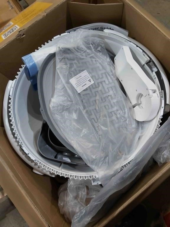 Self Cleaning Litter Box for Multiple Cats, Automatic Cat Litter Box, Smart App-Controlled with Health Monitoring, Odor-Free, with Safety Protection Includes Trash Bags, A-White