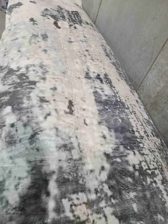 Washable Rug 10x6 Area Rugs for Living Room: Modern Abstract Neutral Soft Carpet for Bedroom Dining Room Under Kitchen Table Home Office Decor - Grey and Green