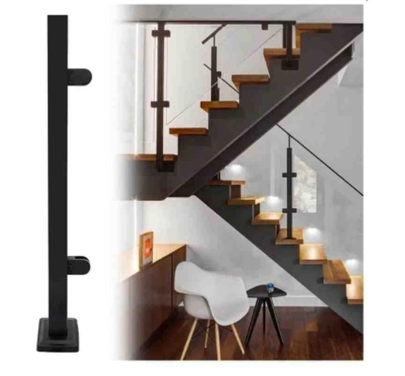 VoTwoofv Glass Railing Corner Post 33.46",304 1pc