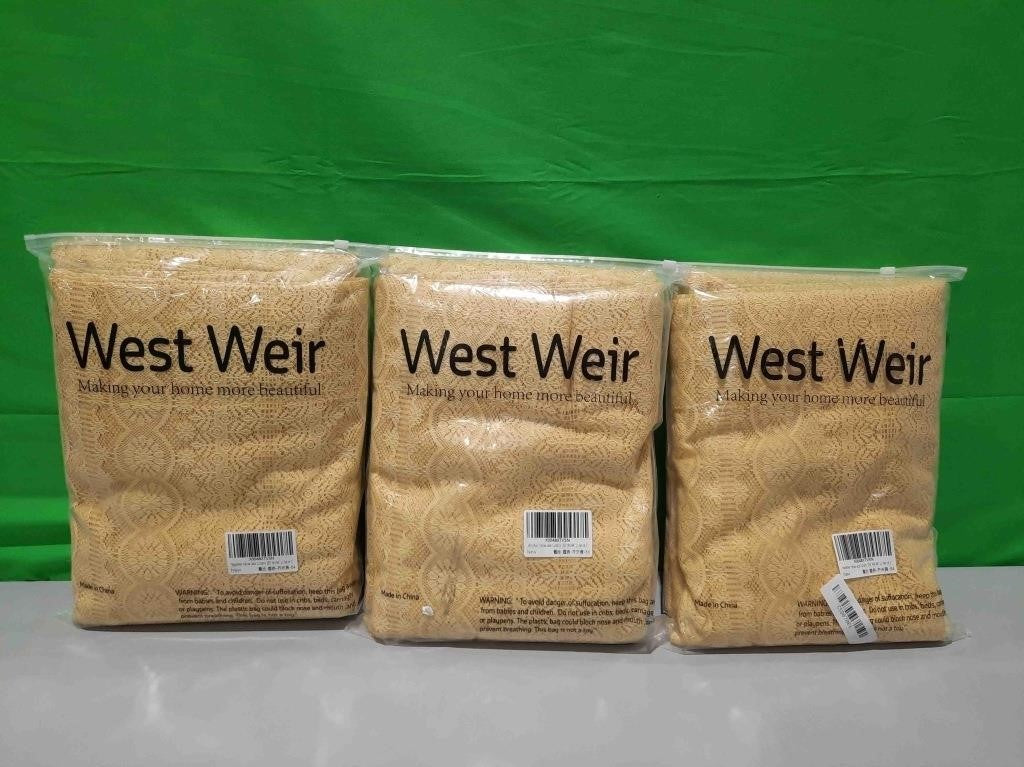 WestWeir Yellow Lace Curtains