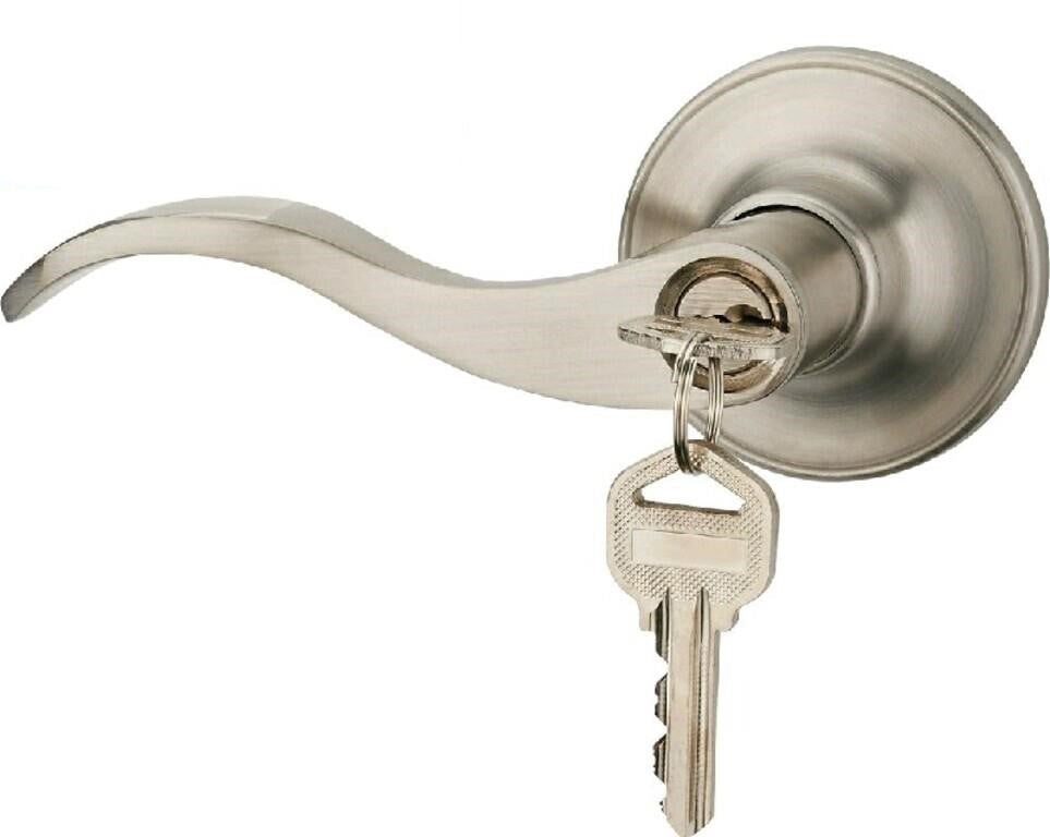 Door Knob Hardware Handle and Closet Lockset, Silv