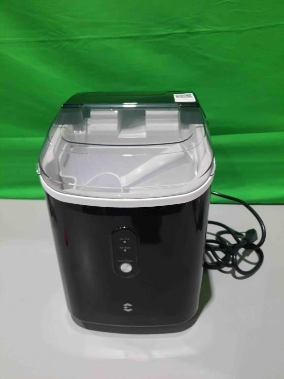 Nugget Ice Maker Countertop, Pellet Crushed Chewble Ice Cubes, 33LBS/24H, Compact Self-Cleaning Machine with Ice Bags for Home, Kitchen, RV, Camping Model:N280G, Black