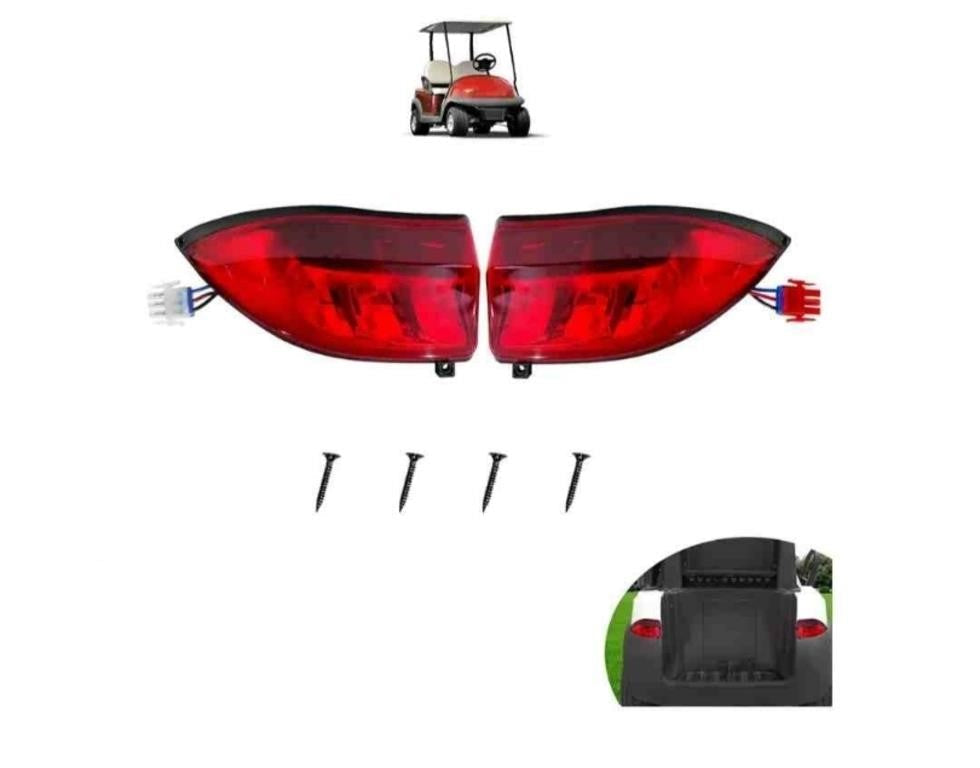 Drive-up Golf Cart LED Taillight for Club Car Precedent 2004-Up and Tempo 2018-Up Models Replacements 12V 3 Wires Rear Light Kit -