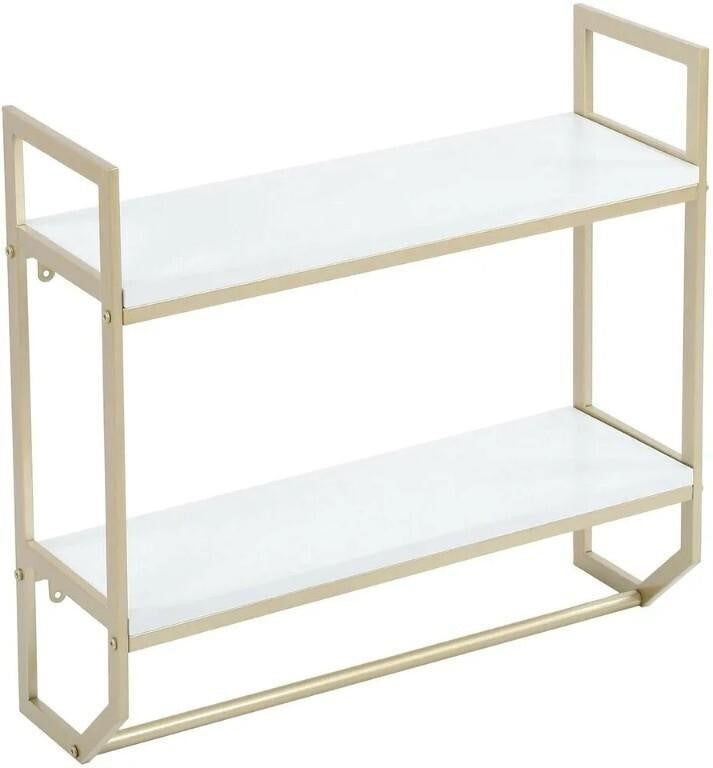24" Industrial Wal Mounted Towel Rack With 2 Tier