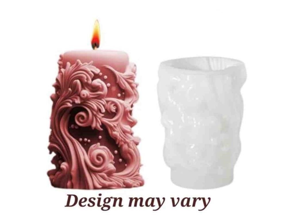 Carved Cylindrical Candle
