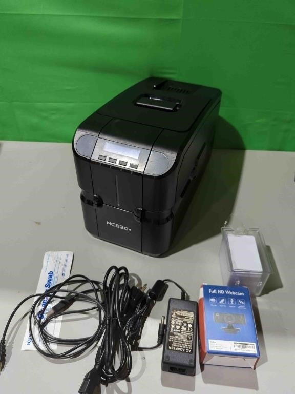 Bodno Matica MC320x Direct-to-Card Single Sided ID Card Printer & Complete Supplies Package -