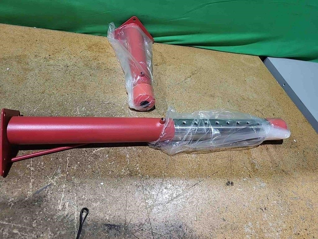 Height Adjustable Red Table Leg Only, 13" To 23"