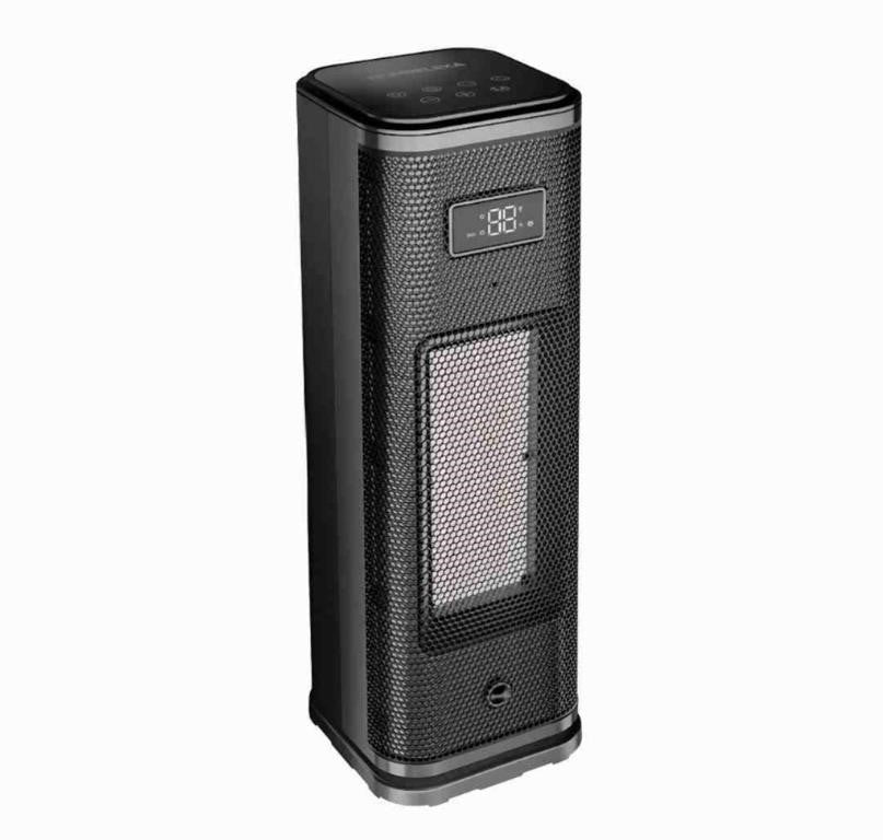 HOMRELEXA Portable Electric Space Heater, Small Desk Electric Heaters for Indoor Use, GD9215AD28, Black