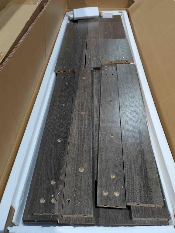 COSTWAY Large Wood Table, 63"*32", Grey