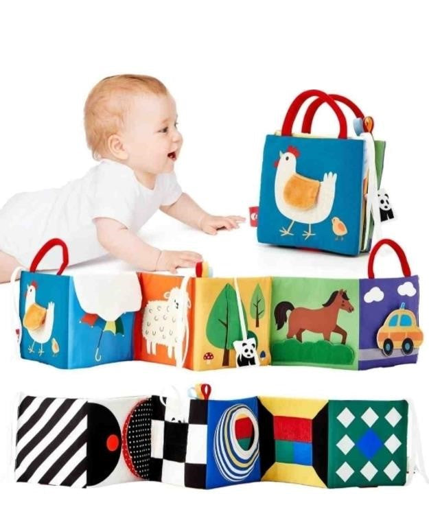 hahaland Tummy Time Toys High Contras