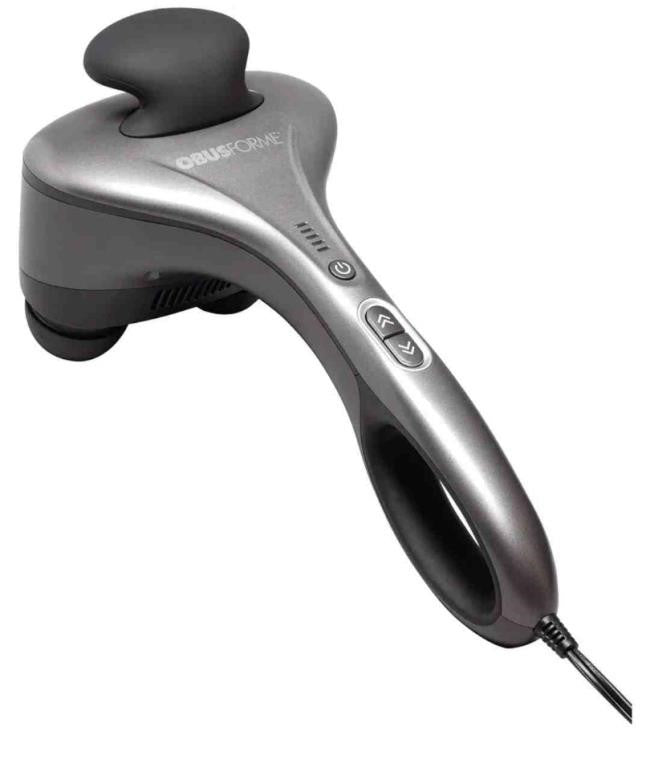 Massager | Handheld Deep Tissue Massager | 3000 RPM Dual Massage Nodes | Five Massage Intensity Options | Ergonomic Front Grip & Non-Slip Handle