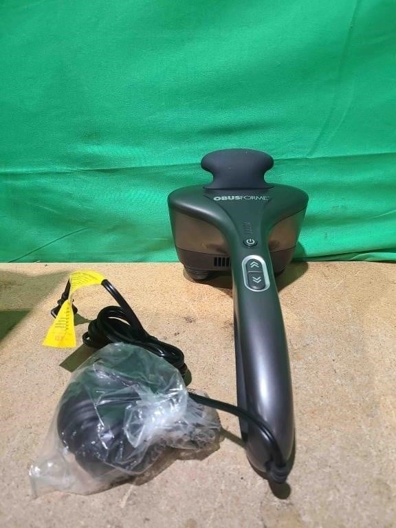 Massager | Handheld Deep Tissue Massager | 3000 RPM Dual Massage Nodes | Five Massage Intensity Options | Ergonomic Front Grip & Non-Slip Handle