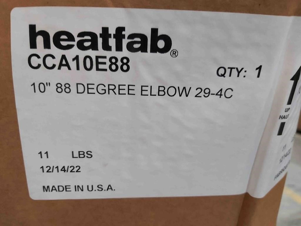 HeatFab 10" 88 Degree Elbow 29-4C, For Applications In Gas Venting Systems, CCA10E88