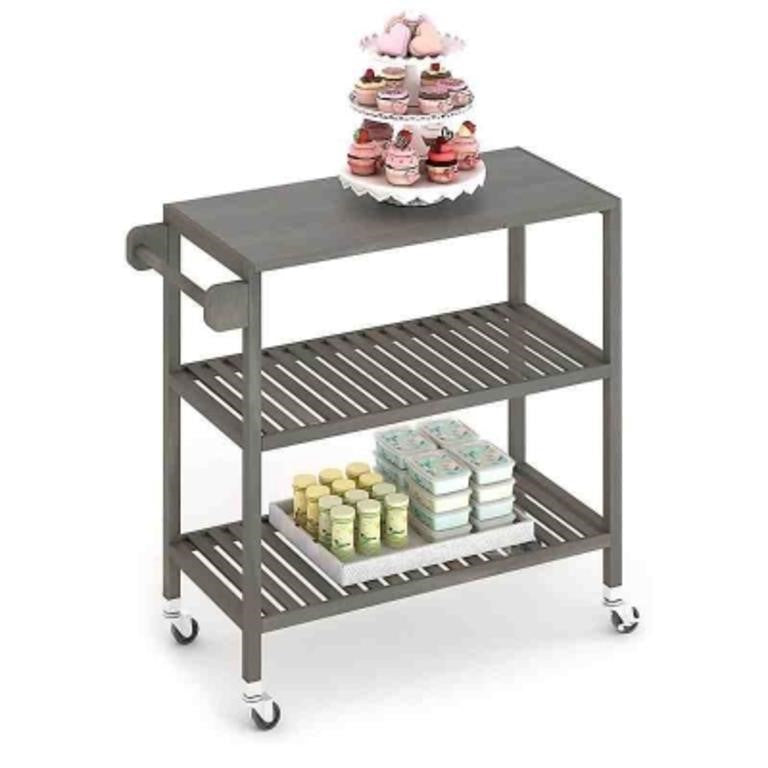 HOLGER TURBO 4WD 80x35x85 cm, Kitchen trolley GREY