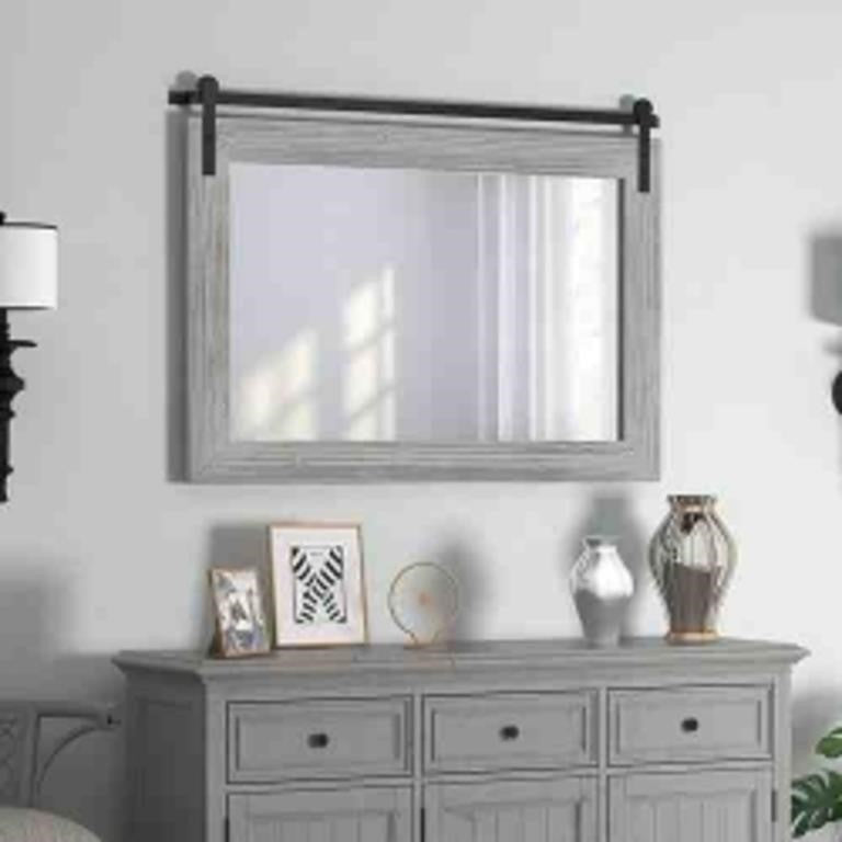 COGOOD Farmhouse Barn Door Mirror - 41" x