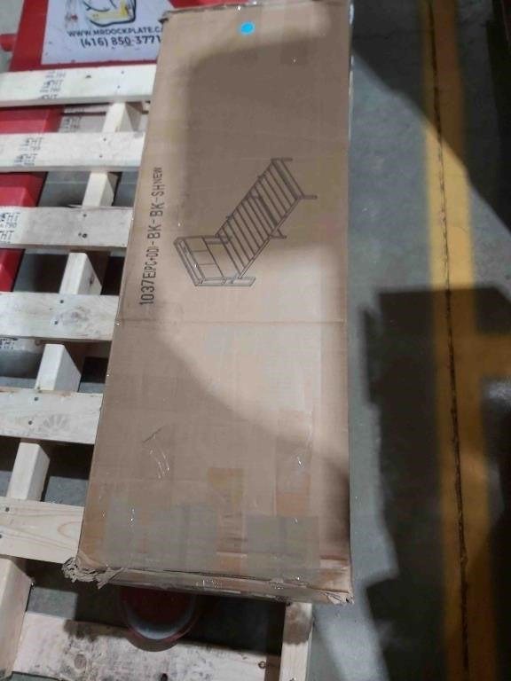 Foubam Twin Bed Frame with LED Lights and Charging Station Black