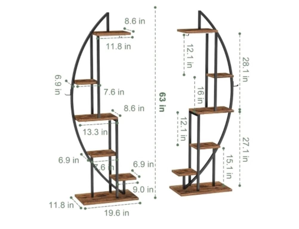 BACEKOLL Indoor Plant Stand with Grow Lights