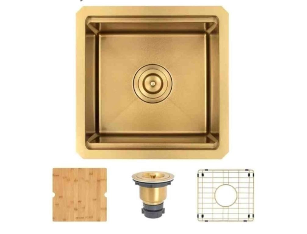 MONSINTA Gold Bar Sink, Undermount Bar