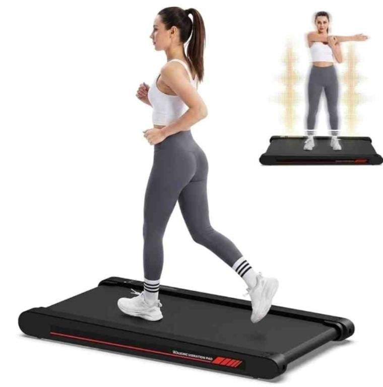 Walking Treadmill Pad with Vibration, 3.8 MPH Under Desk Treadmill with Incline