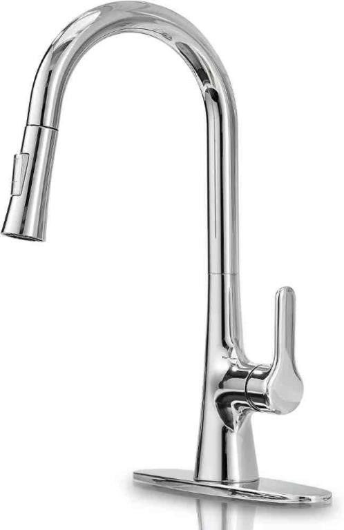 Fropo RAQQqaa1qaaraaaAqaaaKitchen Faucet with Pull Down Sprayer, Polished Chrome