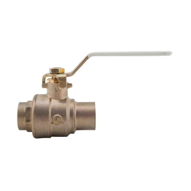 WATTS Series LFFBVS-3C 3 In Lead Free 2-Piece Full Port Ball Valve with Solder End Connections and Chrome Plated Brass Ball