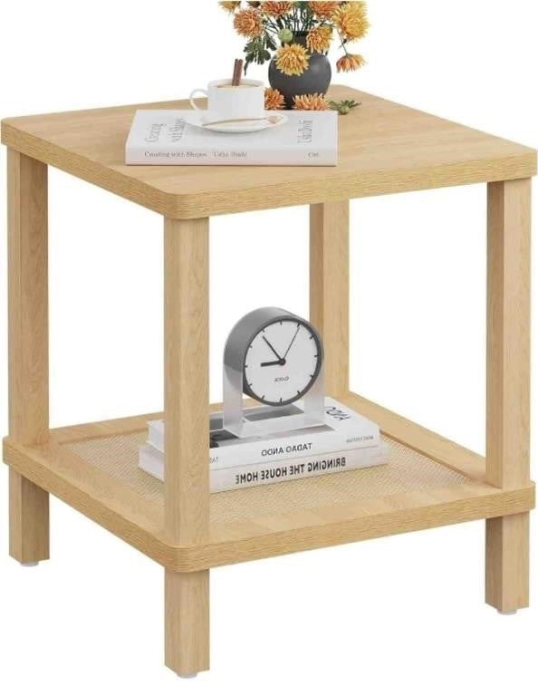 YAUKOMEL Large End Table, 20 Inch Square