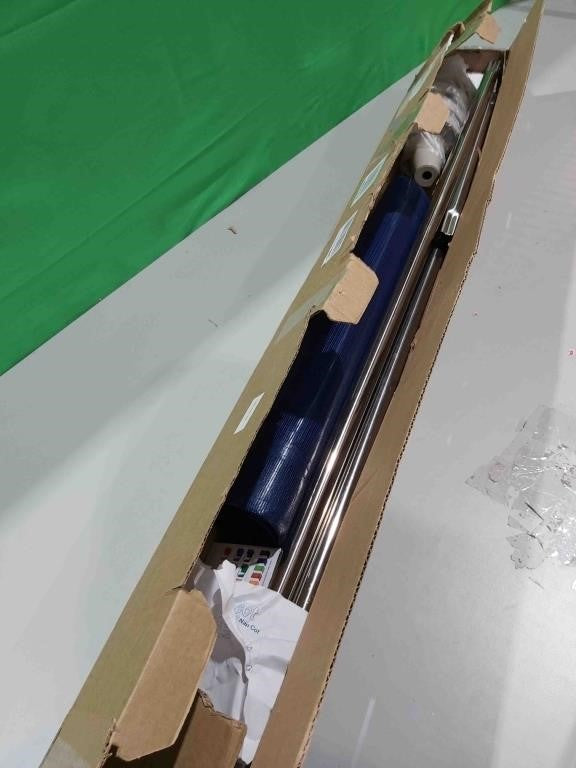 Acrimet Nap Cot for Kids, Portable Toddler Child Bed, Stackable, 52" L (Stainless Steel Tubes) (Blue Breathable Mesh Fabric - Gray Feet) (1 Pack