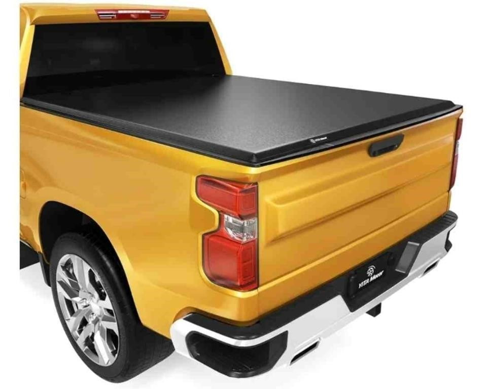Soft Tri-Fold Tonneau Cover for 2019-2026 Silverado 1500 5.8ft Bed Pickup.