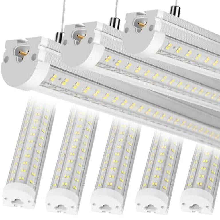 Phiwicsh 5 Pack 8FT LED Shop Light, U Shape 125W Integrated LED Tube Light, 6500K Clear White,