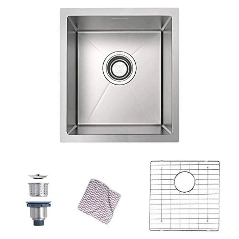 Bar Sink, MENSARJOR 17'' X 19'' Single Bo