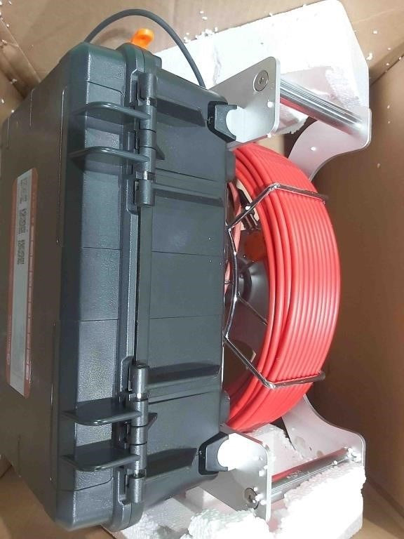 Sanyipace Sewer Camera – 7mm Stiff Cable Self-Leveling Drain Camera with 512Hz Transmitter, 10-inch Touch Screen, Wireless Keyboard, 1080P HD Inspection Camera for Plumbing, Ducts, Pipes (165FT/50M)